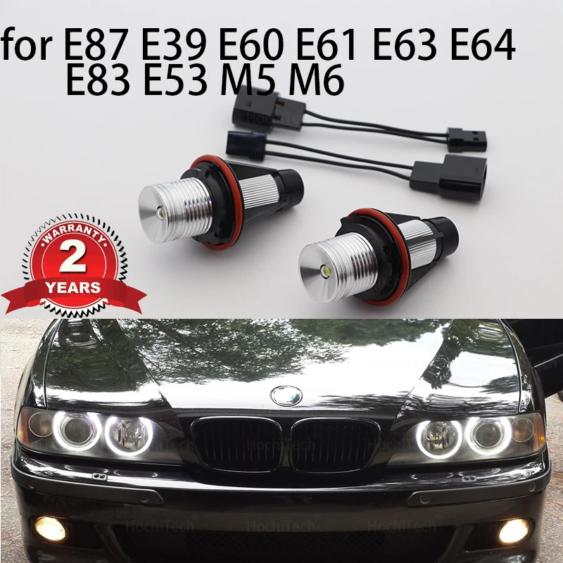 Суперъяркие белые габаритные огни canbus с ангельскими глазками 20 Вт лампы для BMW 1 5 6