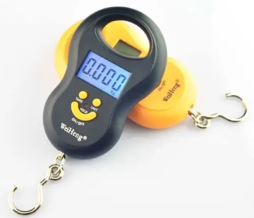 Висячие багажные карманные весы 50 кг/5 г Вес кг фунты унции цифровая Подсветка WFAU Висячие багажные карманные весы