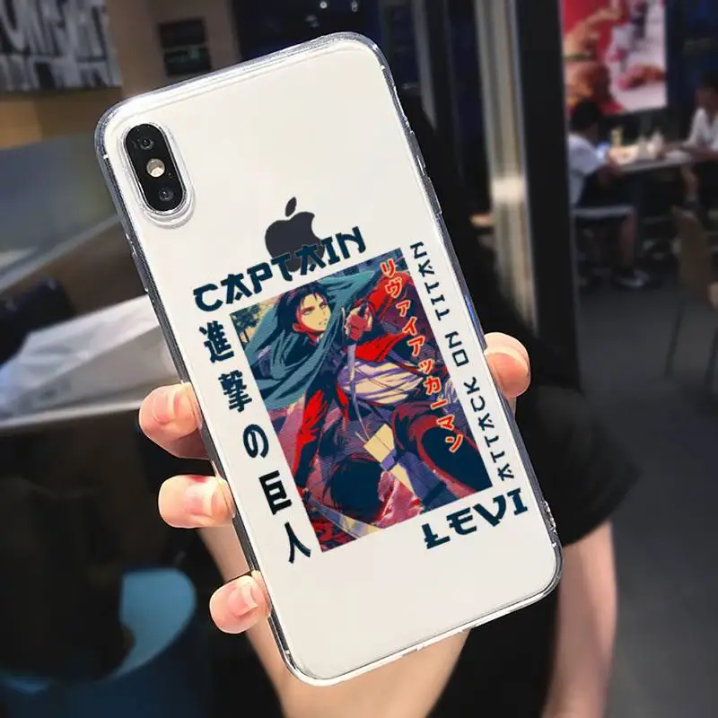 

Japan anime attack on titan Phone Case Transparent soft For iphone 5 5s 5c se 6 6s 7 8 11 12 plus mini x xs xr pro max