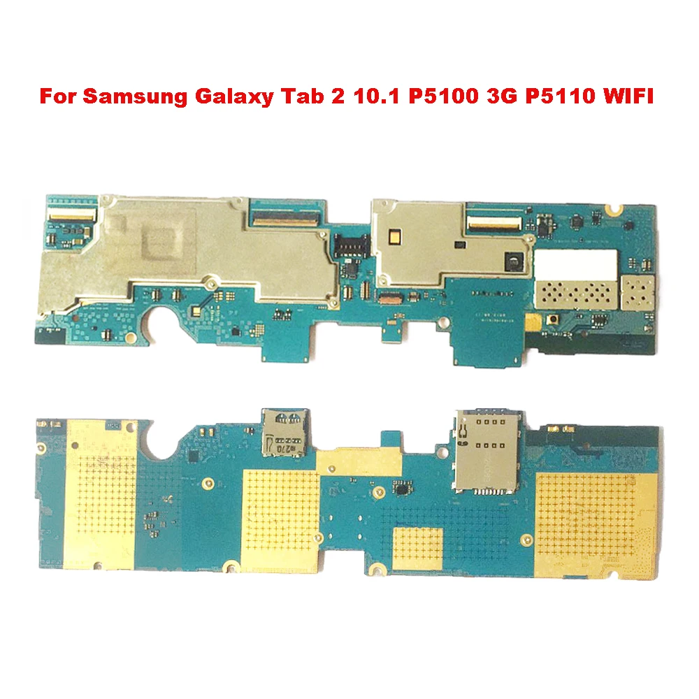 

100% work Original Motherboard Unlocked Official Mainboard With Chips Logic Board For Samsung Galaxy Tab 2 10.1 P5100 3G P5110