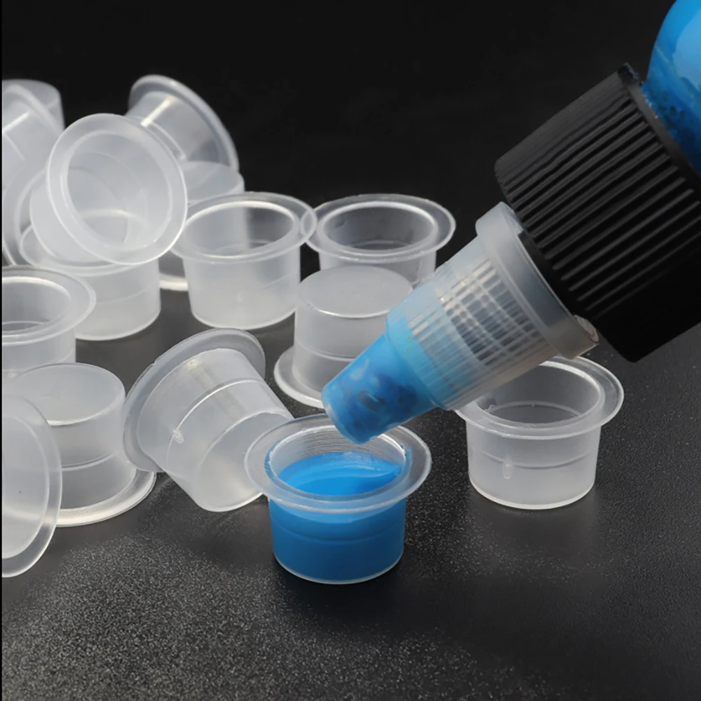 1000 шт./лот пластиковая одноразовая чашка для чернил татуировок держатель