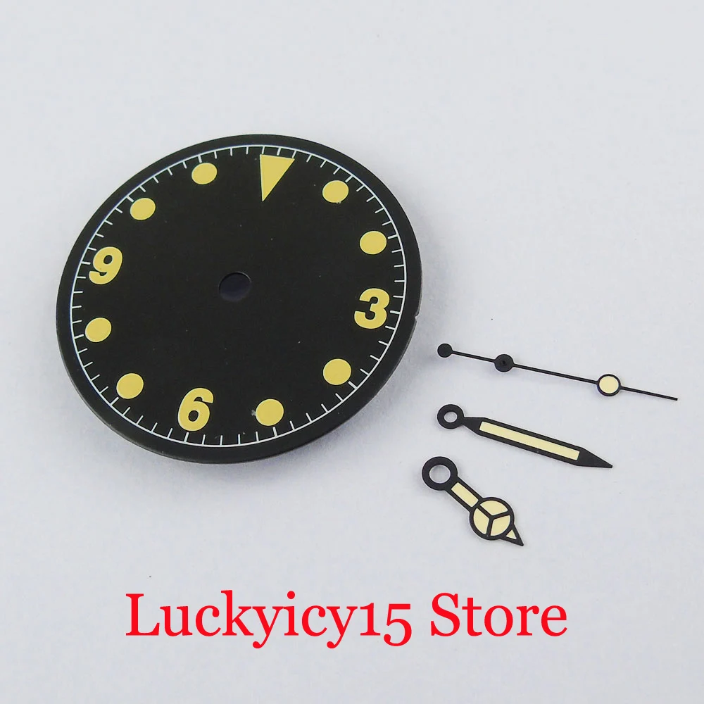 

Black Stainless Steel Watch Dial 28.5mm + Watch Hand Fit MIYOTA Autoamtic Movement