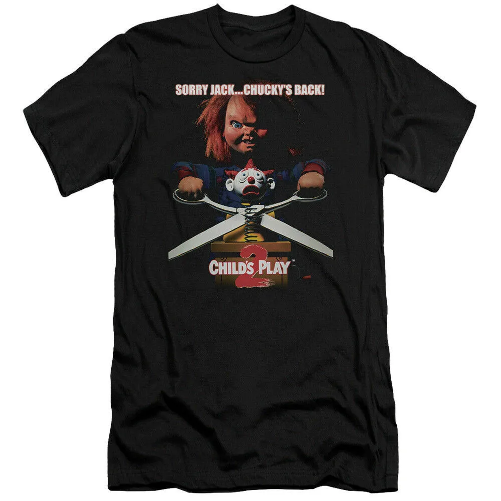 

Child's Play 2 Chucky's Black Adult T-Shirt Summer Cotton Short Sleeve O-Neck Men's T Shirt New S-3XL
