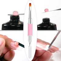 diy tool new design 1pc double head nail art pen painting gel brush dual end french manicure extension gel spatula