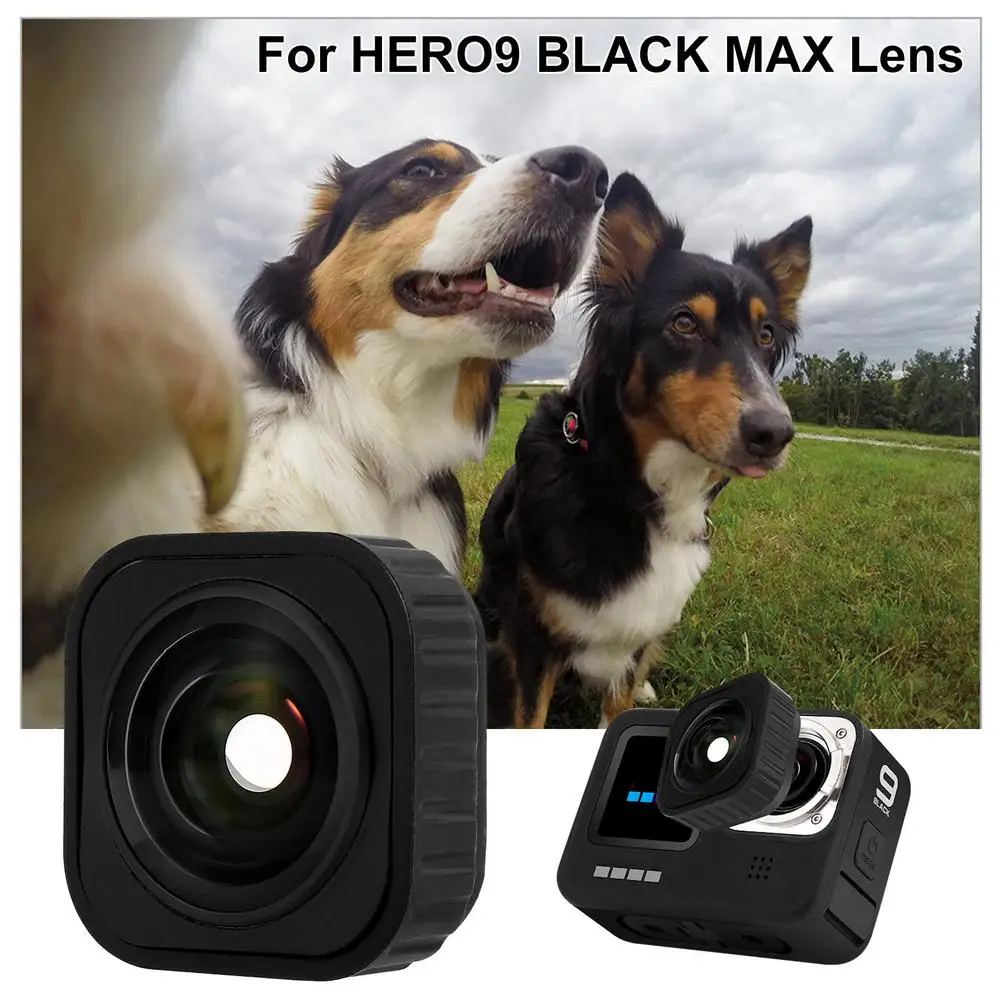 

Аксессуары для камеры GoPro9 MAX, ультраширокоугольный объектив 155 градусов для HERO9 Black, водонепроницаемость до 2, 7k60 рамок