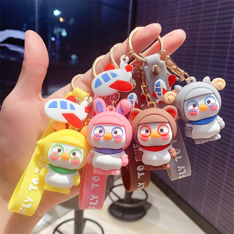

Creative Cute Little Sheep Doll Keychain Car Key Chain Pendant Cartoon Dress Up Bunny Bag Ornament Couple Keyring Gift