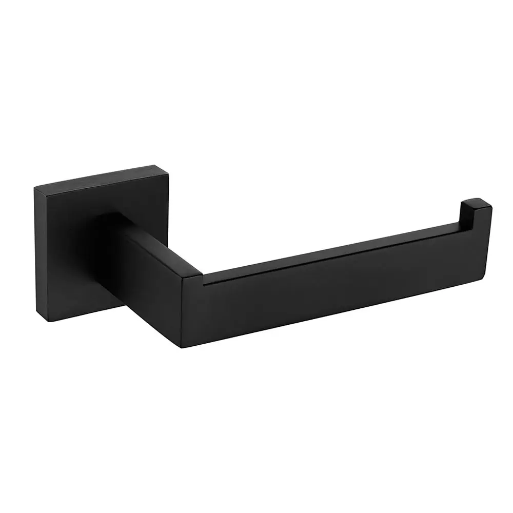 toilet paper holder Матовый черный набор аксессуаров для ванной из нержавеющей стали, крючок для халата, полотенце, кольцо для полотенец и держатель для туалетной бумаги - Цвет: toilet paper holder