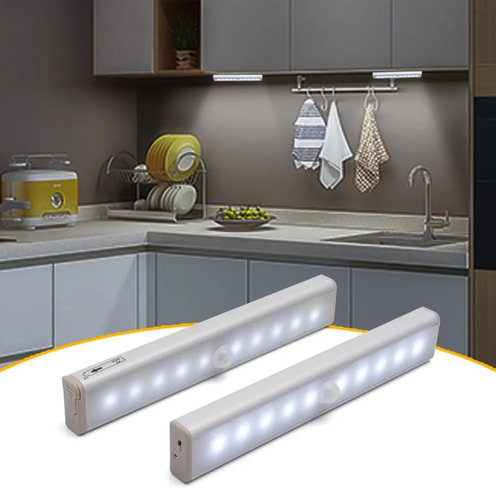 

New6/10 Led Motion Sensor Light Wireless LED Night Light Closet Night Lamp For Bedroom Kitchen Cabinet Staircase Backlight