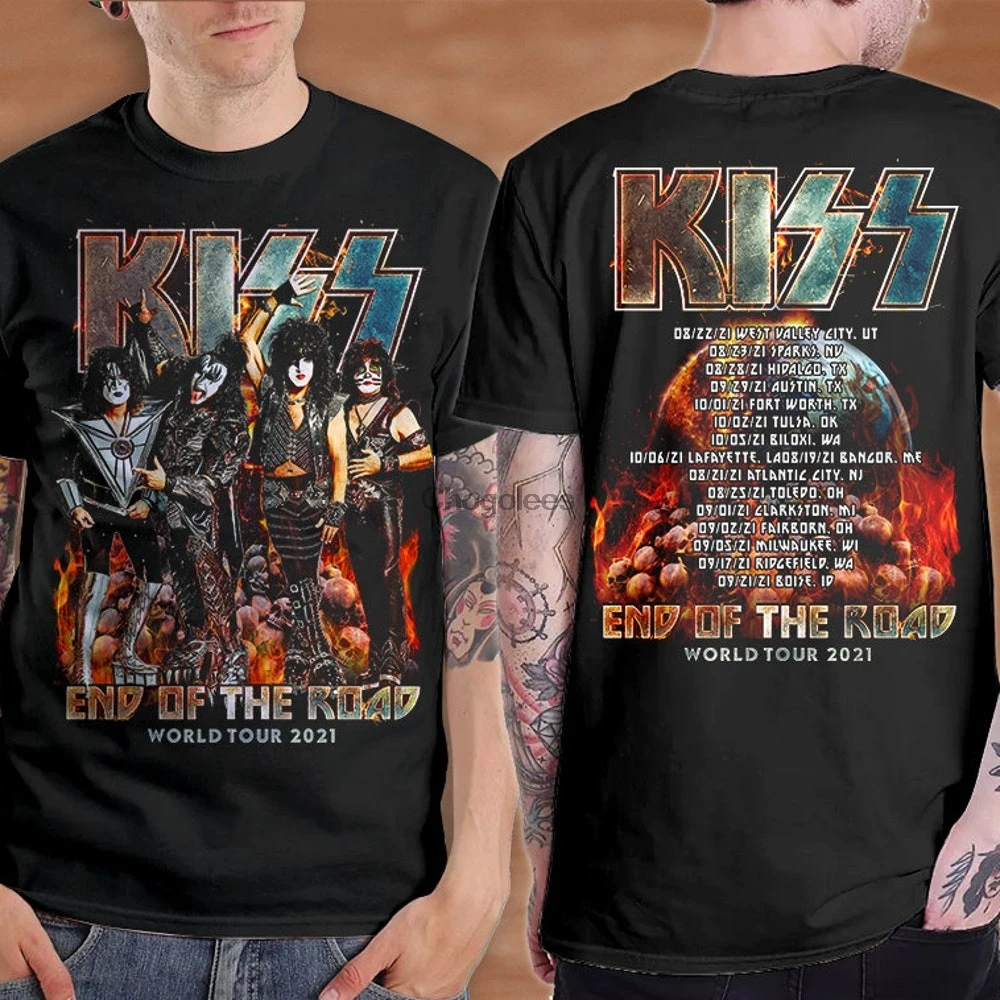 World Tour KISS - End Of The Road 2021 Футболка Rock Music S-5XL DWK139 |