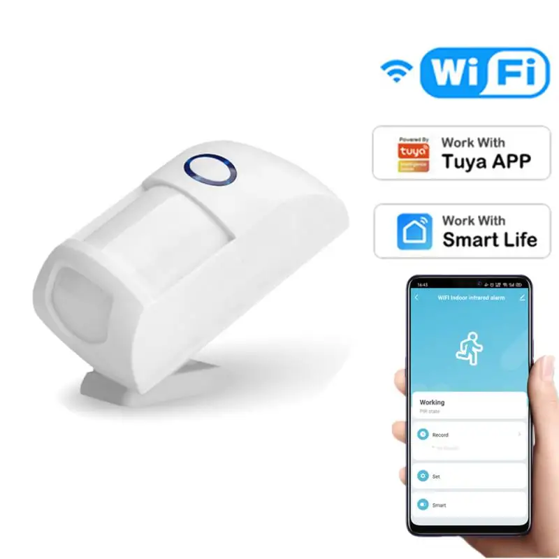 

Инфракрасные детекторы Tuya с Wi-Fi, умный датчик движения, система безопасности дома, сигнализация, совместима с приложением Tuyasmart Life Smart App