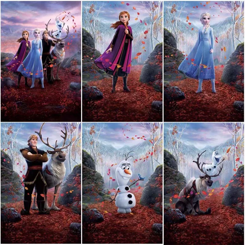 

5D DIY Diamond Painting Disney Cartoon Characters Frozen Anna Full Square Diamond Mosaic Embroidery Cross Stitch Home Decor Art