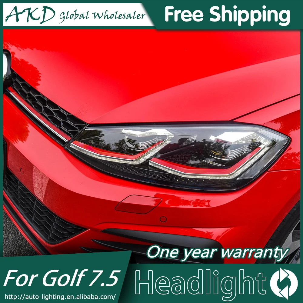 comprar Akd Estilo Do Carro Lâmpada De Cabeça Para Vw Golf 7.5 2018-2020 Mk7.5 Farol Atualizar Golfe 7 Faróis Led Farol Drl Bi-xenon Lente