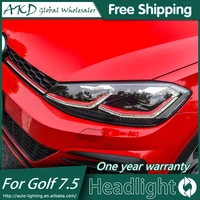 akd car styling head lamp for vw golf 7 5 2018 2020 mk7 5 headlight upgrade golf 7 headlights led headlight drl bi xenon lens