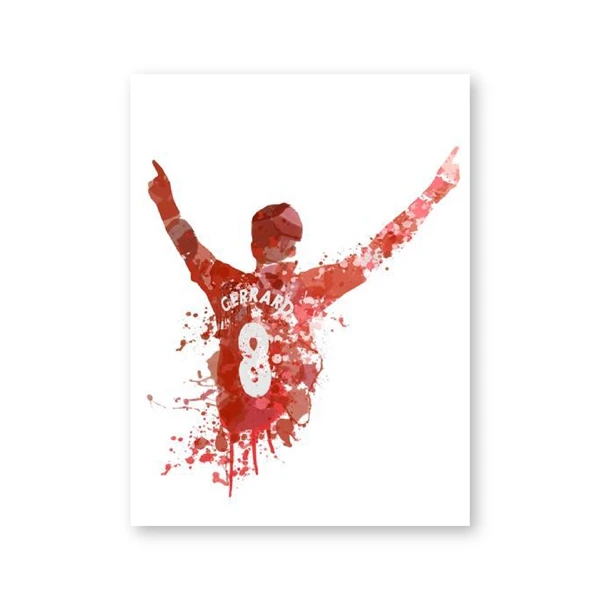 

Steven Gerrard, Футбольная звезда, холст, художественные плакаты, принты, манпещера, Декор, футбол, фотография, акварельная картина, подарок для мальчиков