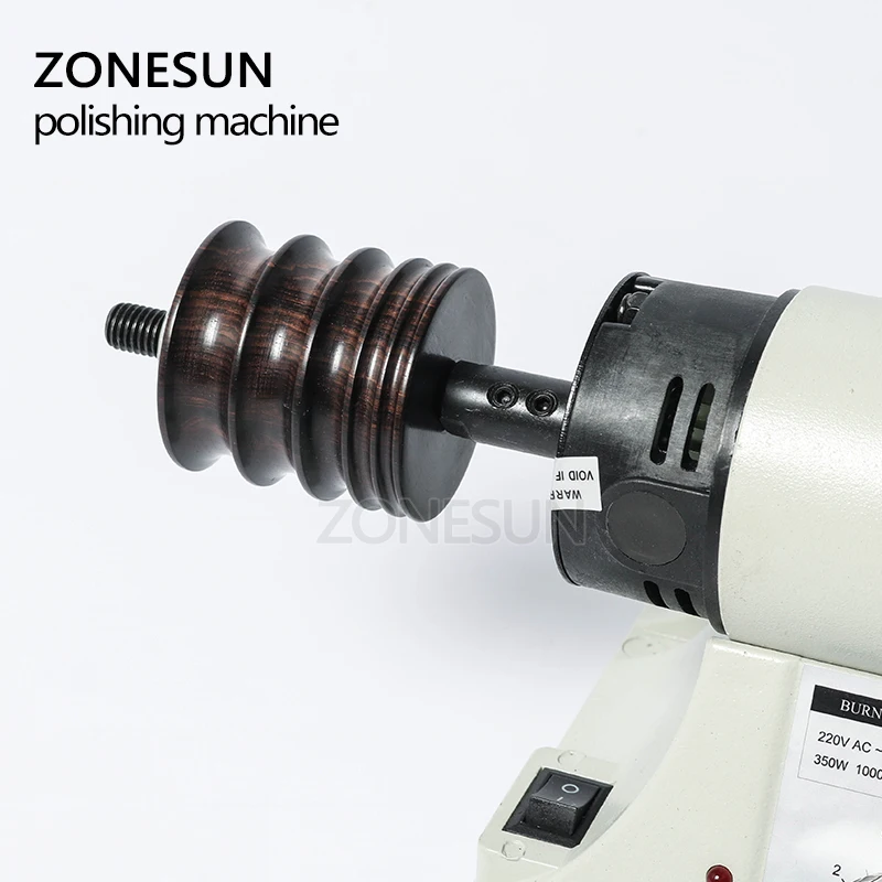 ZONESUN-m&aacute;quina de pulido de cuero curtido vegetal, Mini pulidora de bordes de cuero de escritorio, herramienta pulidora lateral de 220V-1