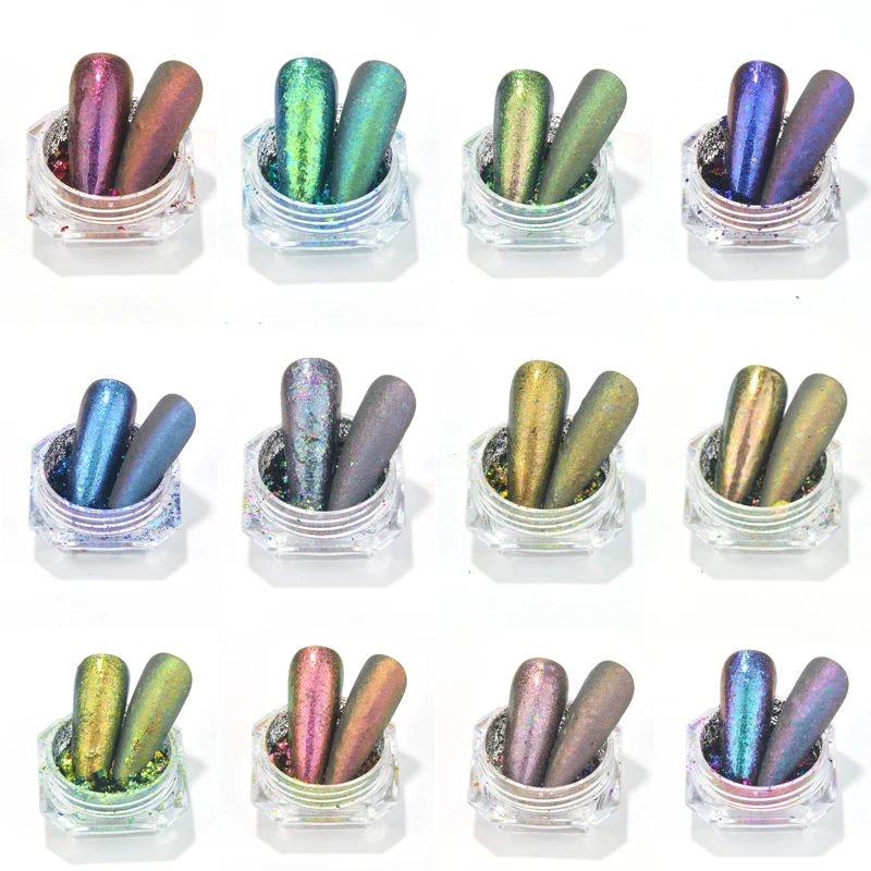 

Chameleon Nail Sequins Glitter holographic powder Dust Dazzling Transparent Manicure Nail Art Glitter Sheet Decorations