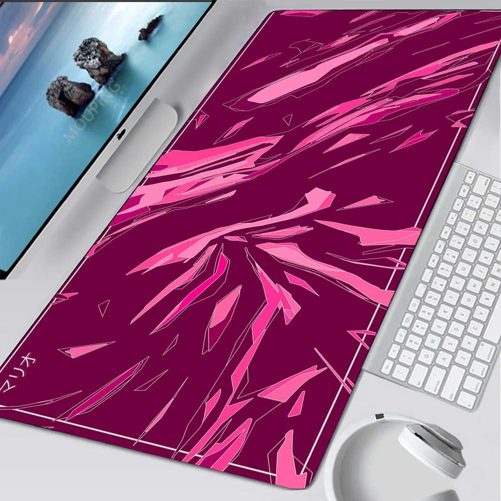 

pink and red deskmat mouse pad japanese art deskpad large for pc computer table personalized floor mat Mechanical keyboard mats