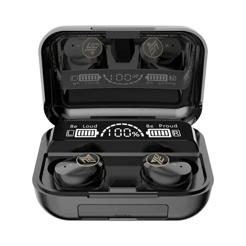 

TWS Bluetooth 5.0 Headset Fingerprint Touch Earphones HIFI 9D Stereo LED Power Display Sport Waterproof Headphone for All Phones