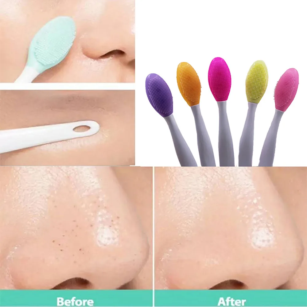 2 шт. силиконовые Красота мыть отшелушивающий для лица Blackhead Очищающая щетка