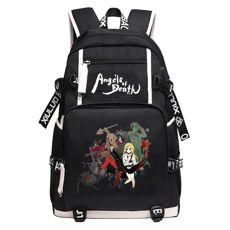 Angels of Death Anime Bag Large-capacity schoolbag Students creative personality fashion casual backpack laptop bag |