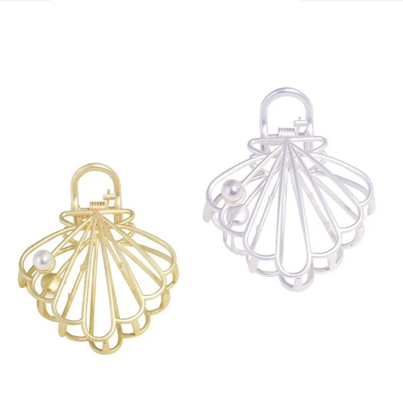 Модные жемчужные заколки для волос женщин заколка металлические в виде краба