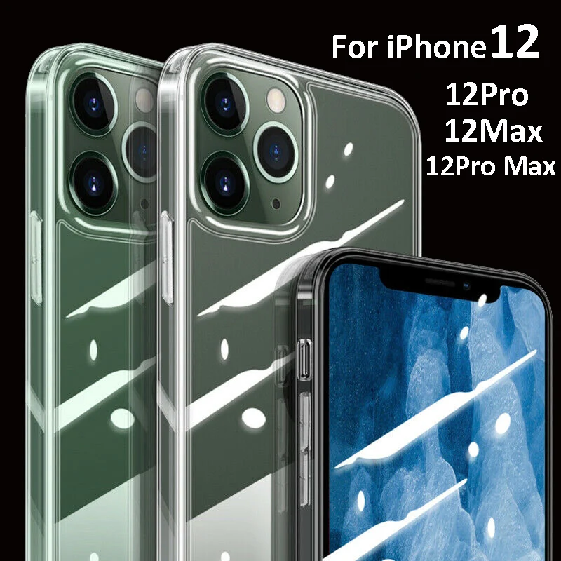 Зеркальный Прозрачный чехол для IPhone 12 Pro Max мягкий ТПУ тонкий прозрачный Защитные