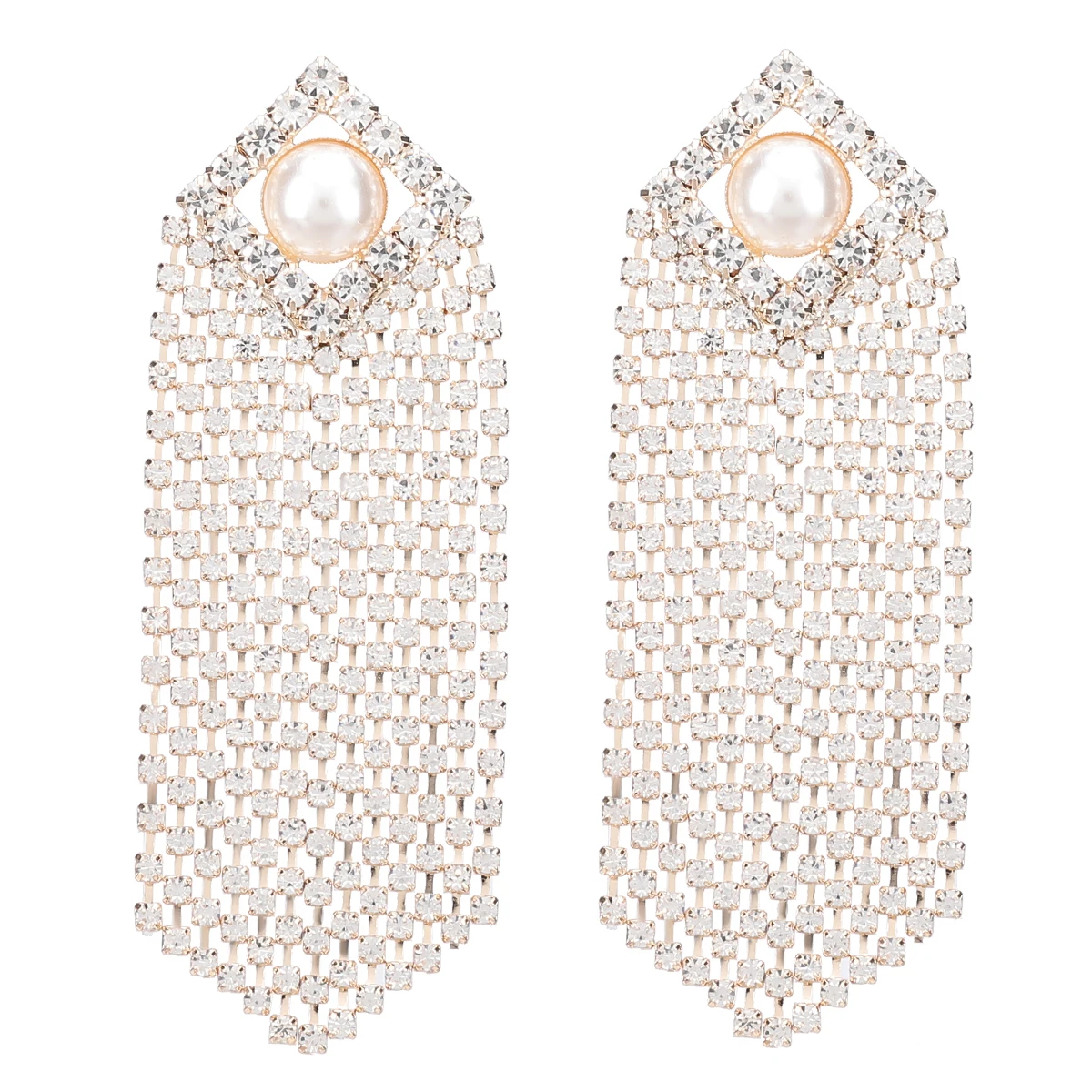 

Fashion Sparkling Tassel Pendant Earrings Ladies Temperament Accessories Banquet Dress Show Earrings Accessories