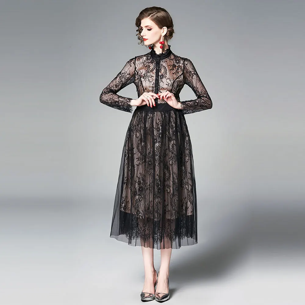 Женские Элегантные вечерние платья в английском стиле Осеннее модное винтажное