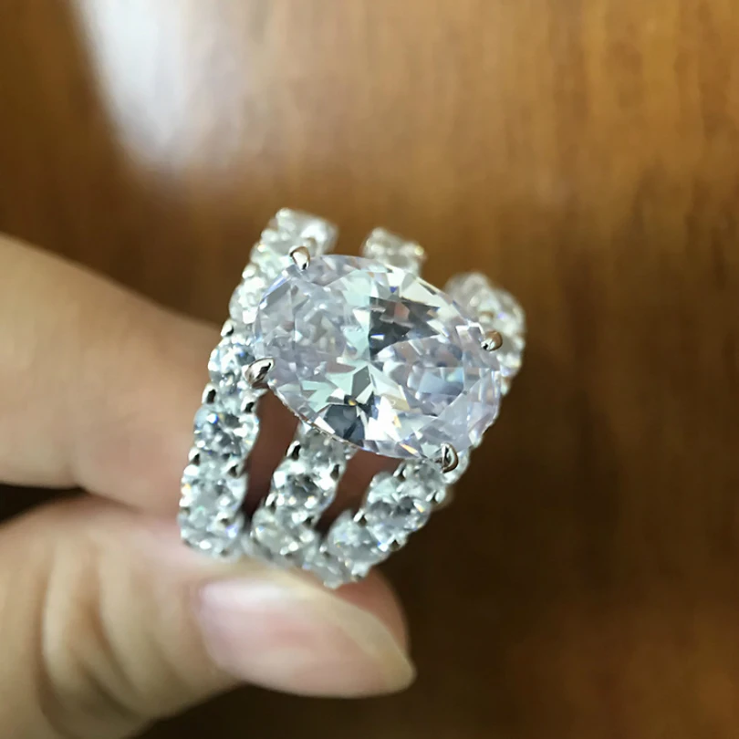 

Набор из серебра 925 пробы с квадратной огранкой для женщин, обручальное кольцо, ювелирные изделия из драгоценных камней