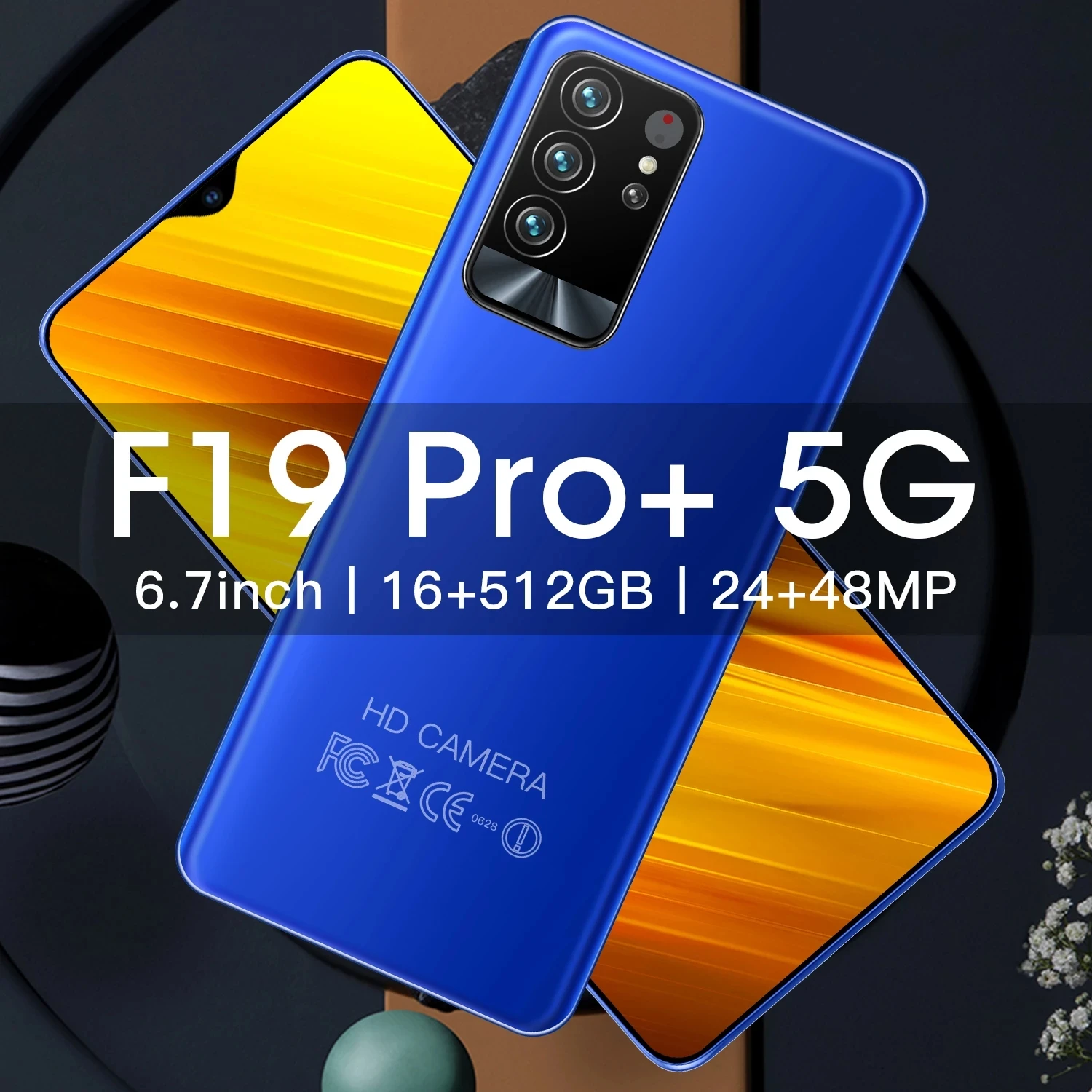 

F19 Pro + 5G MT6989 Mobile Phone 6.7 "10 Core 6000mAH Fingerprint Unlock New Hot Sale