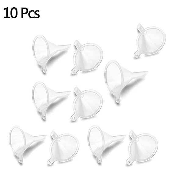 10pcs Funnel 1/5/10 шт 10 мл Портативный матовый Стекло ролик эфирное масло в виде флаконов парфюма тумана контейнер для путешествий многоразового использования, роликовый флакон - Цвет: 10pcs Funnel