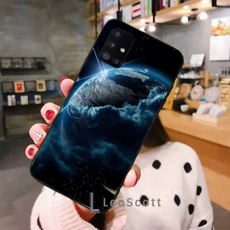 

personality creative Moon earth Phone Case For Samsung A40 A31 A50 A51 A71 A20E A20S S8 S9 S10 S20 Plus note 20 ultra