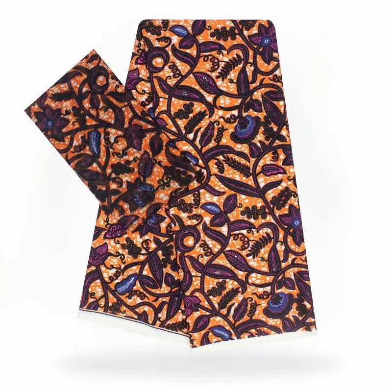 Оптовая продажа искусственная шелковая ткань с принтом листьев цифровой печатью