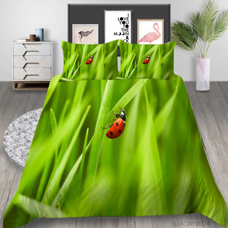 

New 3D Insect Bedding Set Bee Mantis Butterfly Print Duvet Cover Set Luxury Lifelike Unique Bed Set Pillowcase Hotsale