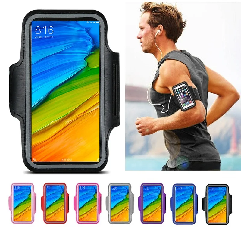 спорт держатель для телефона на руку Нарукавники сумка чехол Redmi Note 5 Pro 4 4X Plus 5A 6A 7A