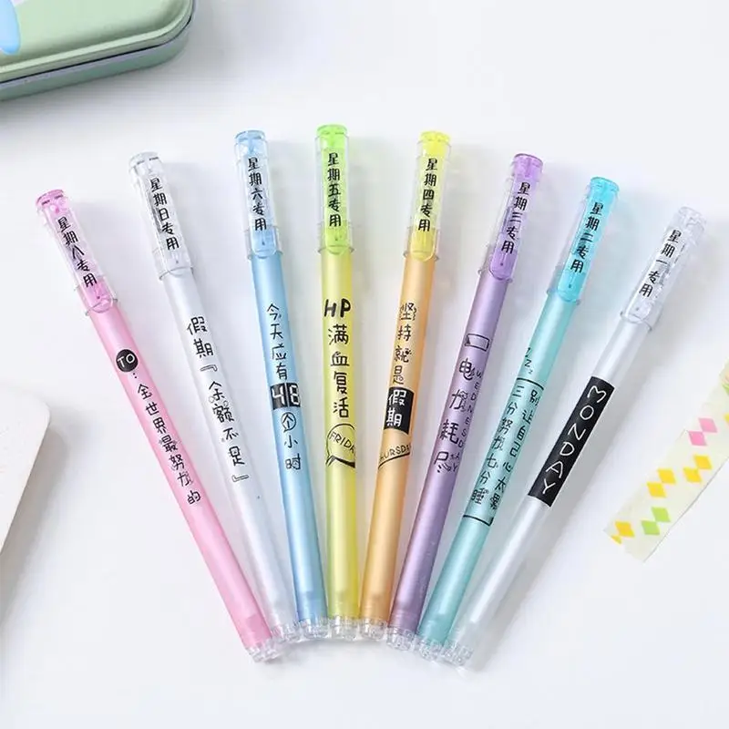Креативная тематическая неделя гелевая ручка Студенческая Милая канцелярские