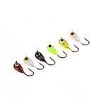 Приманка для зимней подледной рыбалки, 6 шт.лот, 1,8 см, 1,5 г, мини-крючок со свинцовой головкой, приманка, крючок с зазубриной