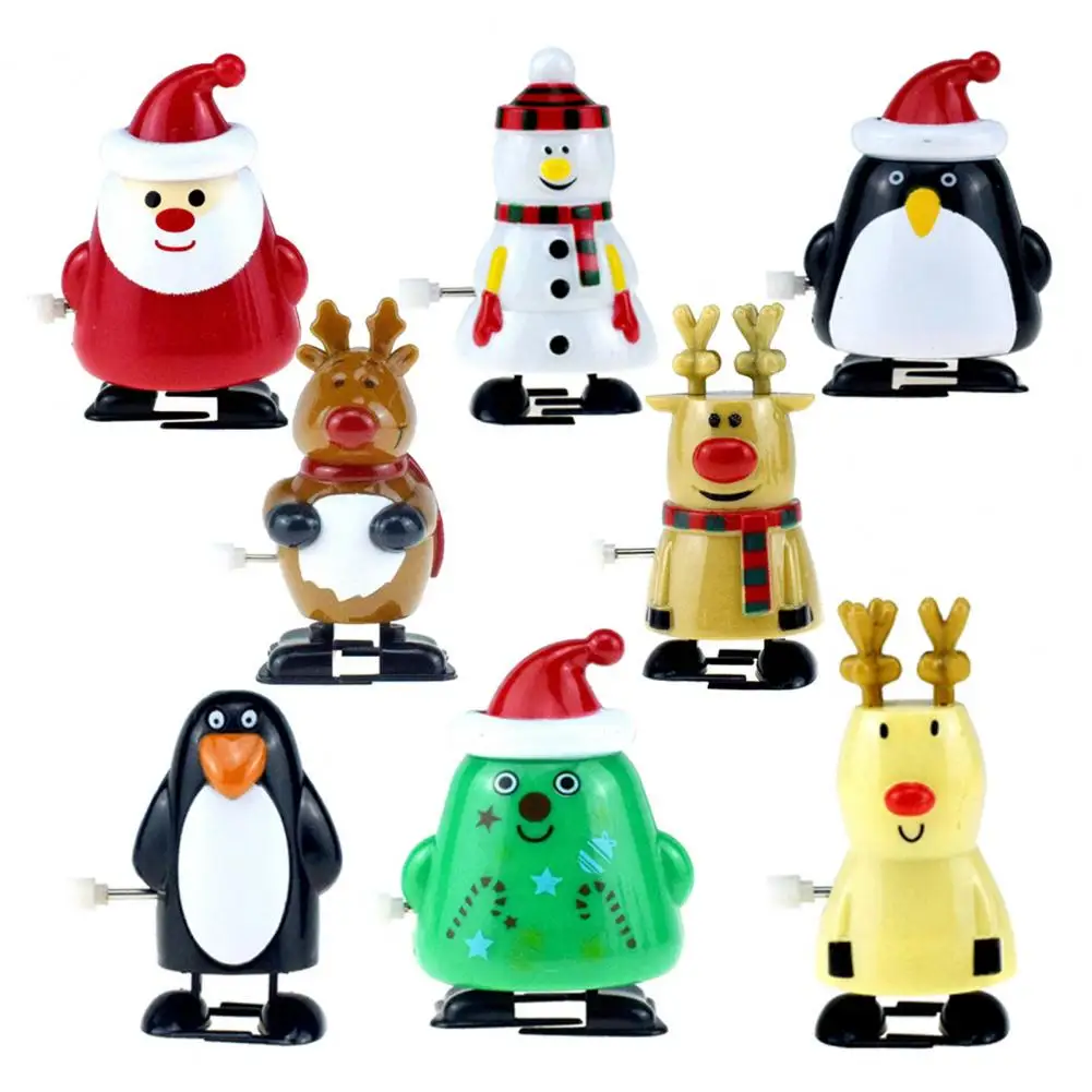 

Walking Santa Claus Elk Penguin Snowman Clockwork Toy Home Decor Christmas Gift Wind Up Toys 2021