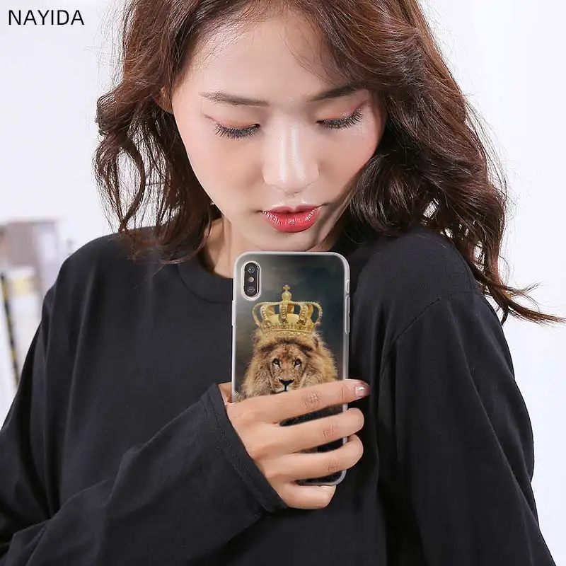 Мягкий чехол из ТПУ для Huawei Honor 30 20 10 9 9x Lite 30pro 20pro 30s 10i 20i 9a 8a 8x 8s Plus с Львом Альфа