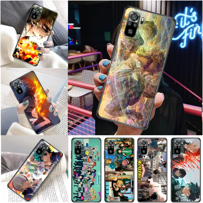 

My Hero Academia Tomura Boku Dabi Shigaraki Bakugou Katsuki Todoroki Shouto Phone Case For Xiaomi Redmi Note 10 10T Pro Carcasa