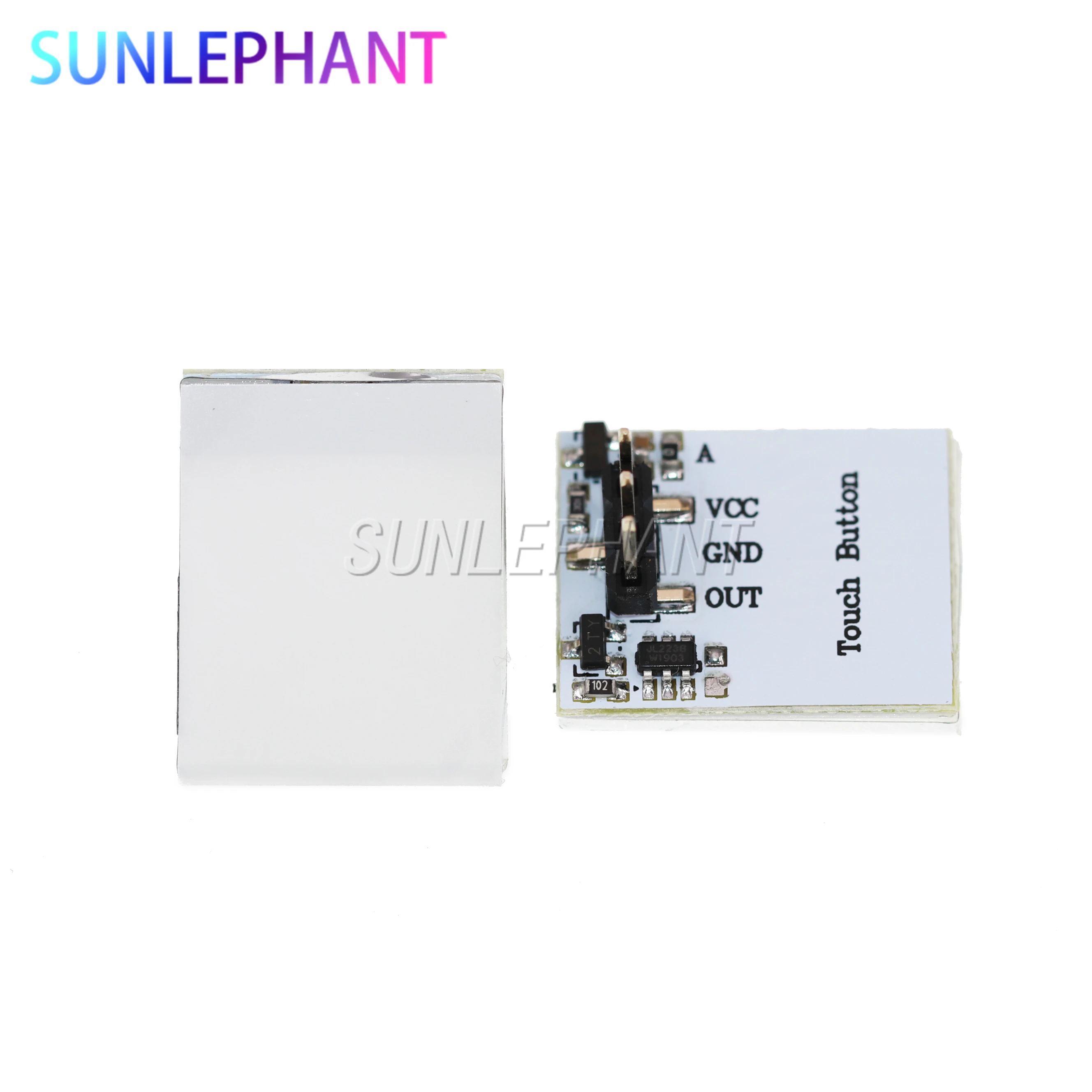 Зеленая синяя красная и желтая цветная RGB емкостная сенсорная кнопка