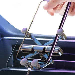 gravity mobile phone holder stand in car air vent clip mount for iphone 11 pro max xs xr x 8 7 6 plus 6s plus gps stand support free global shipping