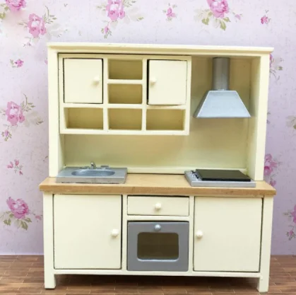 light yellow color G07-X149 детская игрушка в подарок 1:12 кукольный домик мини мебель миниатюрная кукла аксессуары один шкаф Прилавок 1 шт - Цвет: light yellow color