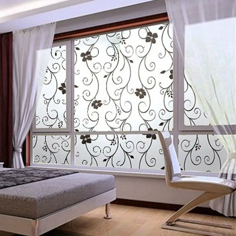 

1 Roll Frosted Privacy Home Bedroom Bathroom Glass Window Film Sticker Showy 45*100CM