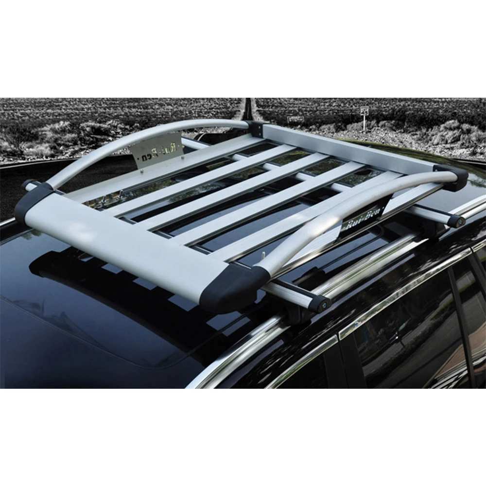 

TATA.MEILA Universal High Load Capability Aluminum Alloy Roof Basket Car Top Hitch Mounted Cargo Rack Luggage Carrier