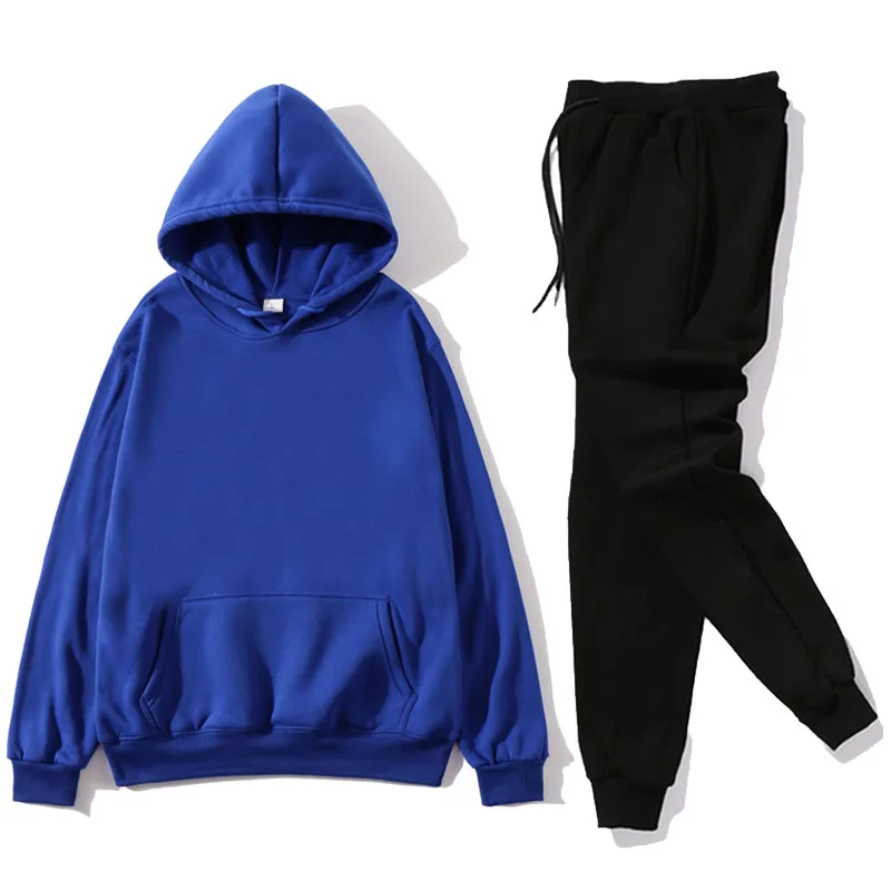 

wo Piece Set Casual Fleece Tracksuit Women Winter 2021 Women's Sets Oversized Hooded Long Sleeve Hoodie Sport Pants Lady Suit