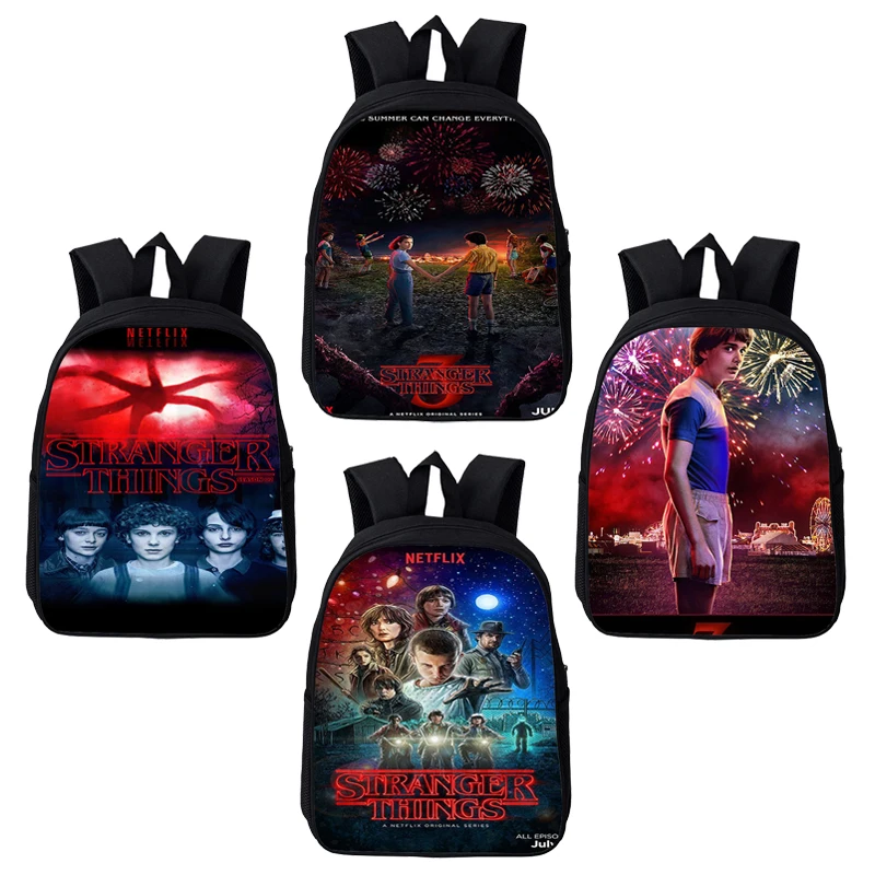 

3D Printed Stranger Things Backpack Zipper Kawaii Book Bags Women Backpack School Bags for Teenage Girl Children Travel Backpack