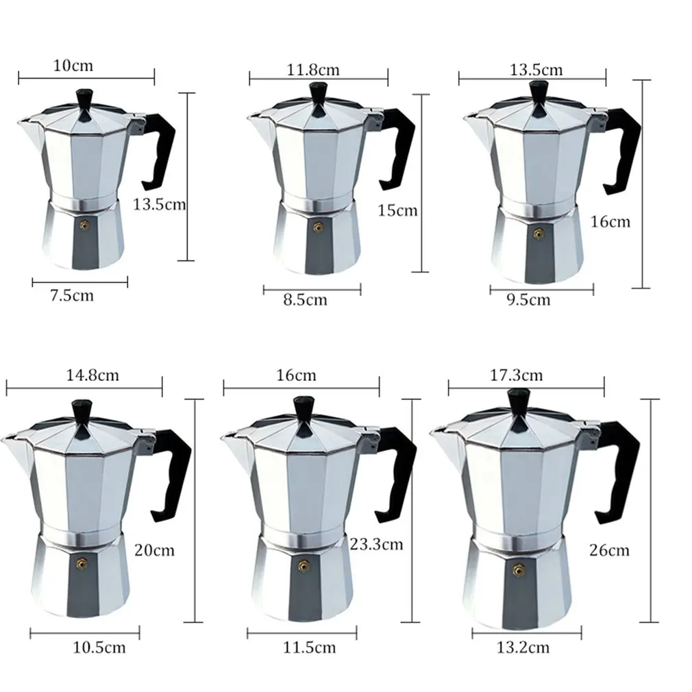 

Coffee Maker Aluminum Mocha Espresso Percolator Pot Coffee Maker Moka Pot Espresso Shot Maker Espresso Machine
