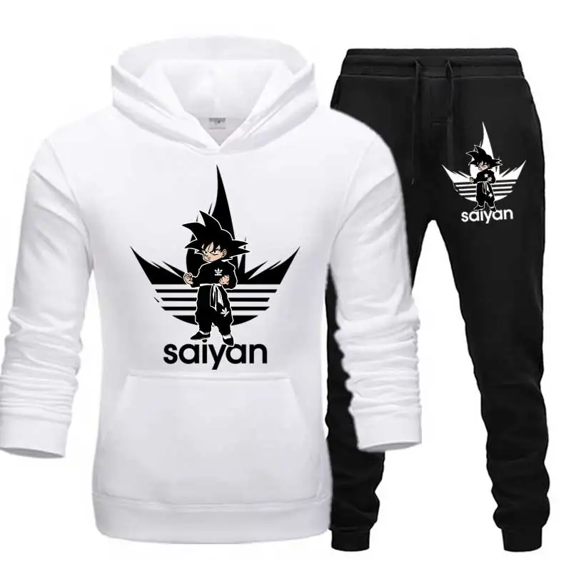 

SAIYAN Men's Sets drop shipping hoodies+Pants Harajuku wholesale Sport Suits Casual Sweatshirts Tracksuit Sportswear plus 5XL