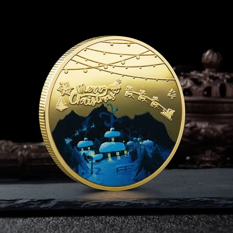 Счастливого Рождества снеговик Позолоченная серебряная коллекция монет сувенир